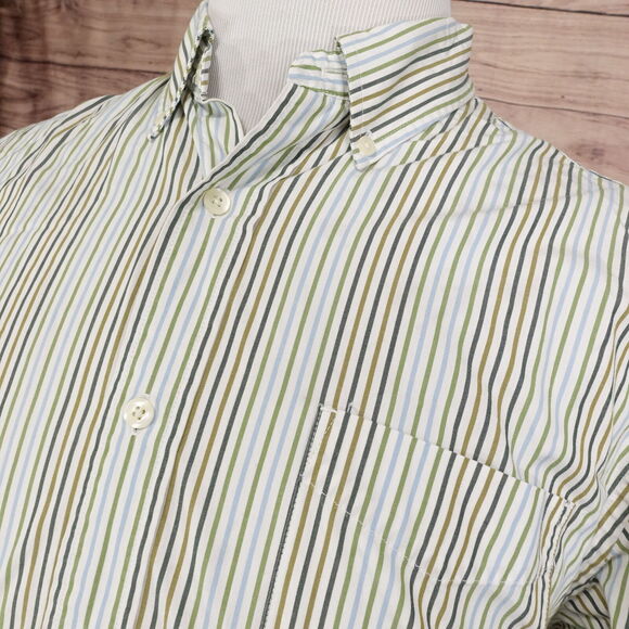 GAP RELAXED FIT MULTICOLOR STRIPED BUTTON DOWN SHIRT MENS SIZE L LARGE - Picture 2 of 7